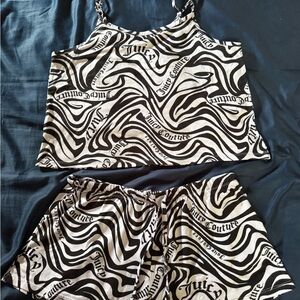 Juicy Couture Zebra Print Pajama Set (both med)